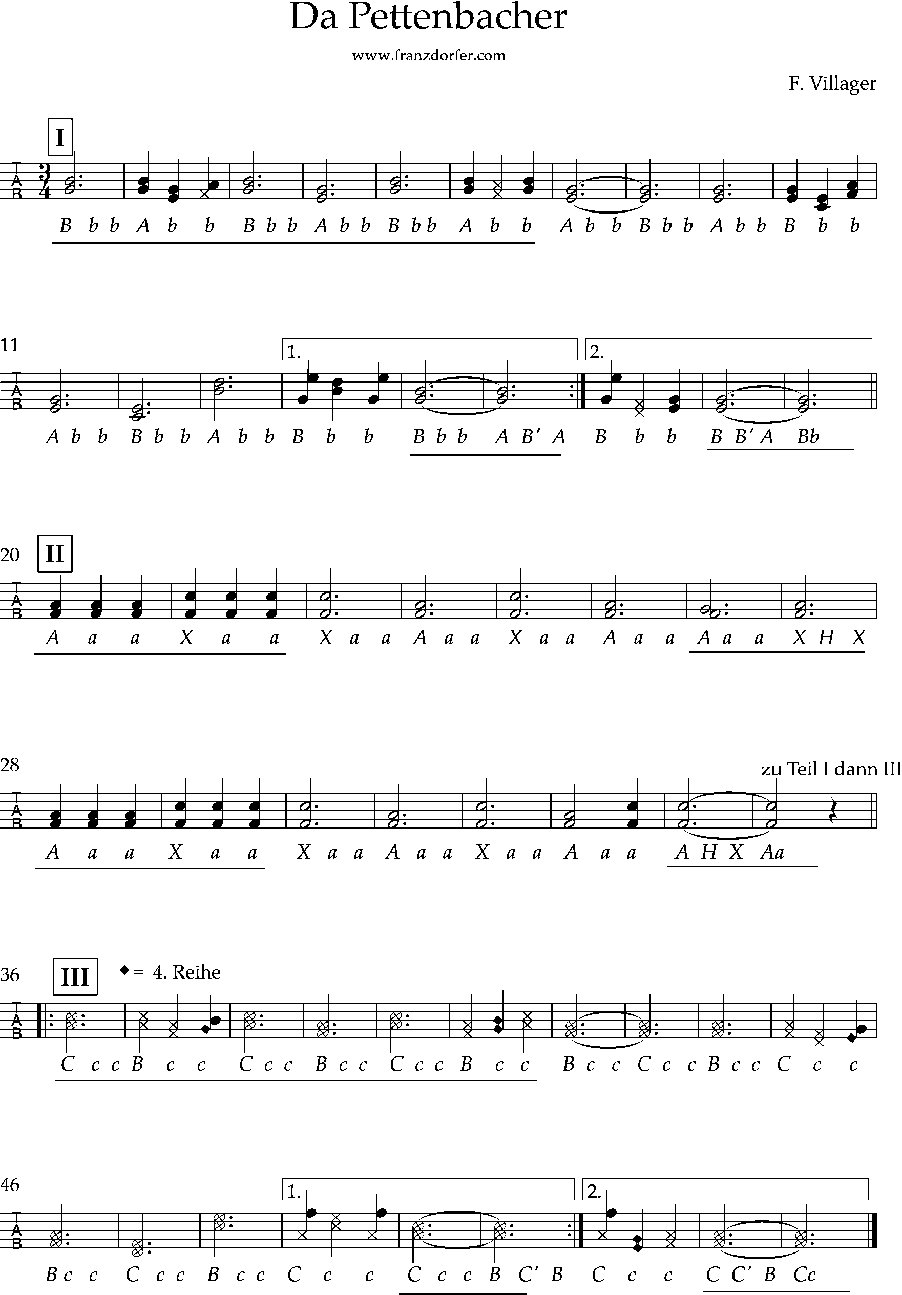 steirische harmonika lernen, Walzer- Da Pettenbscher